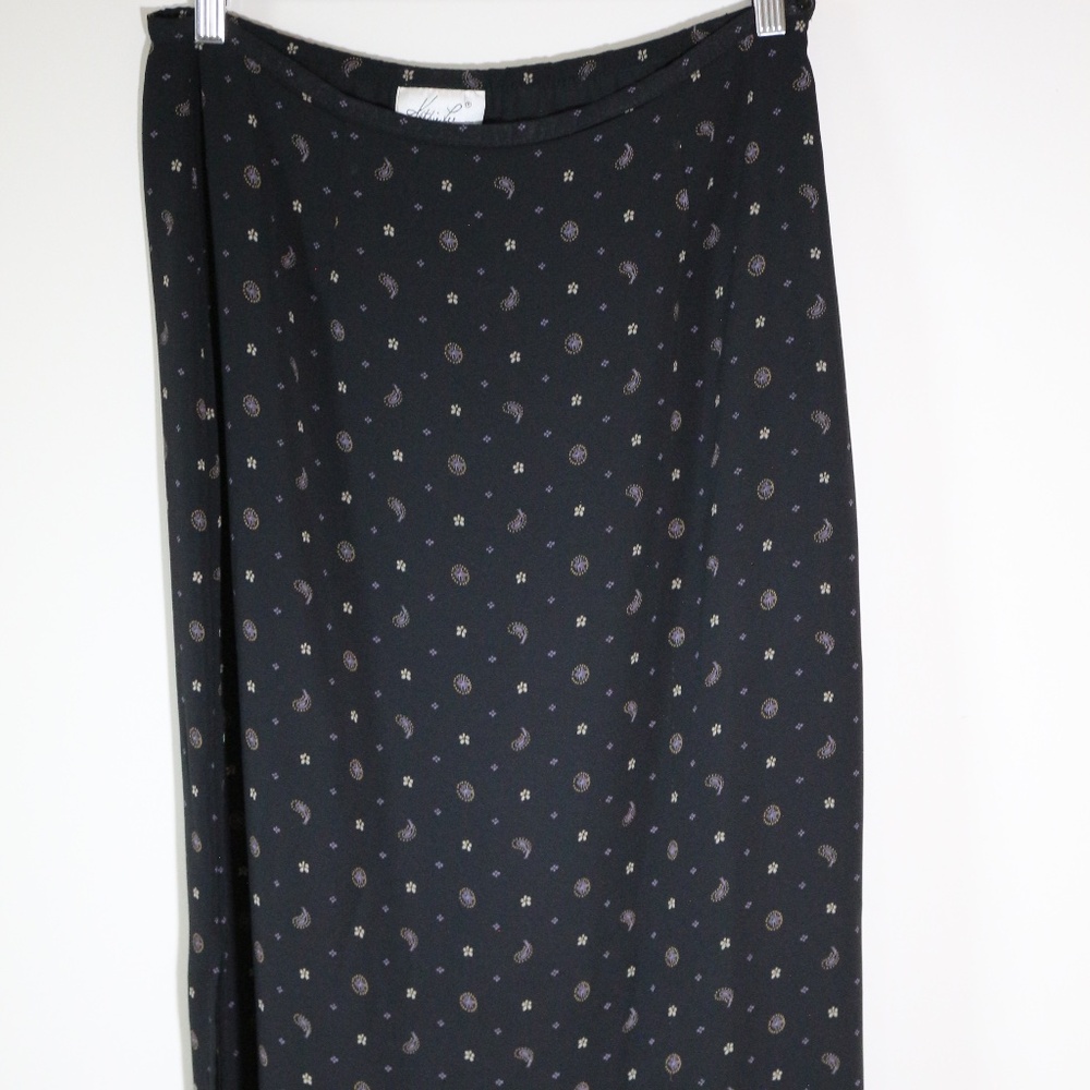 Vintage Kathie Lee Skirt (Paisley Detail, Size 12)
